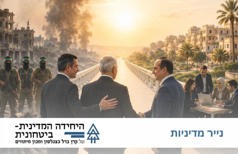 מסמך 15 הנקודות עם חמאס - הזדמנות היסטורית לשינוי אמיתי בעזה